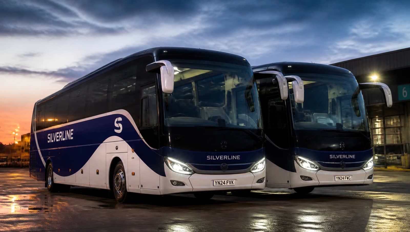 Rayan Coach fleet parked at the depot